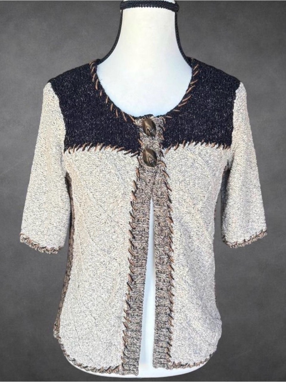 Coldwater Creek Textured Knit Cardigan - Small (6-8)